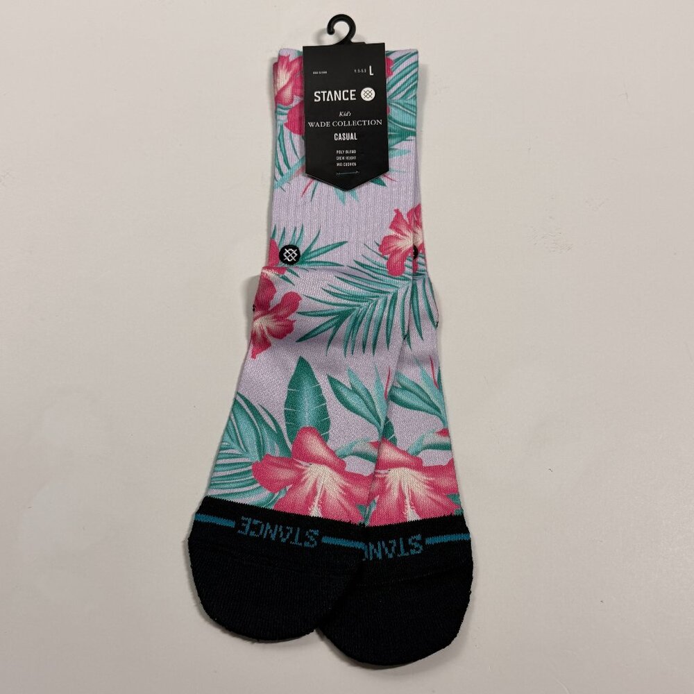 NWT Stance Kid's Wade Collection Casual Socks - Crew Height -  Large (Y 3 - 5.5)